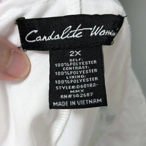 Candalite white lace long formal dress flowy princess bottom fairy - Picture 5 of 5